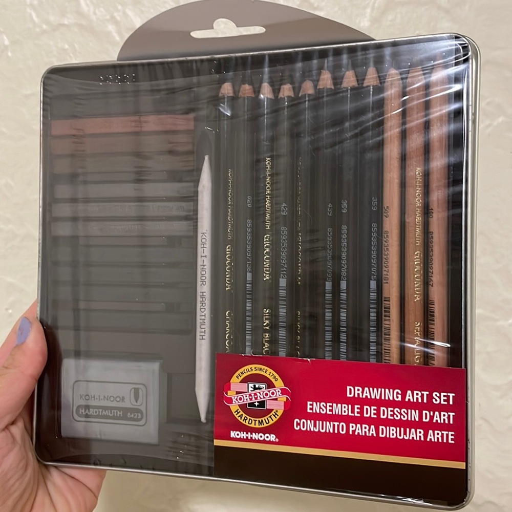 Koh-I-Noor Gioconda drawing set 24 pieces in tin box new sealed